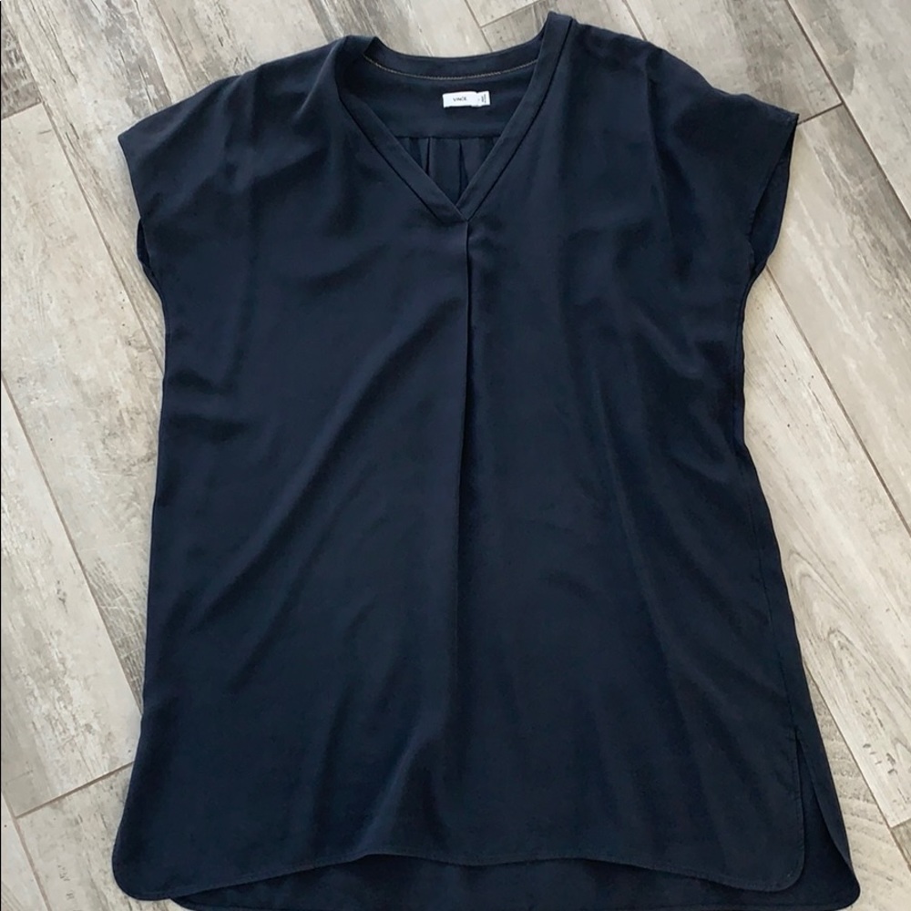 Vince black silk dress